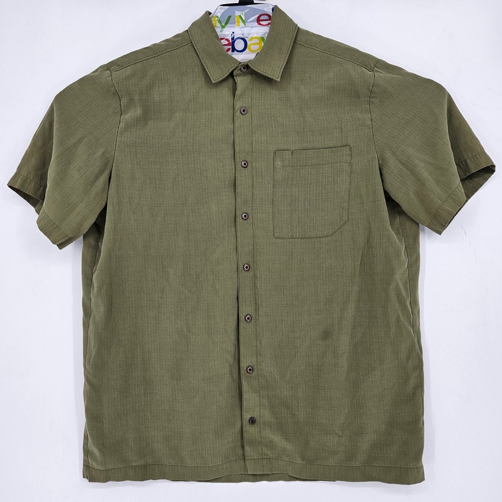 5.11 Tactical Shirt Mens Medium Green Pockets Button Snap Front‎ Outdoor